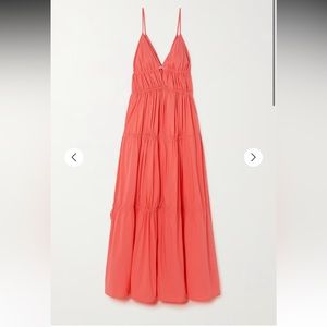 Jonathan Simkhai April tiered cotton-poplin maxi dress